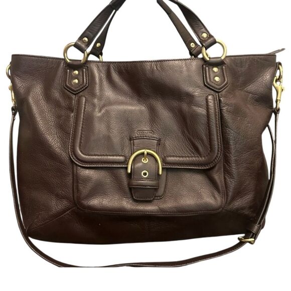 Coach Campbell Izzy Brown Leather satchel Bag - Picture 1 of 12